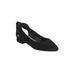 Wide Width Women's The Nevelle Slip On Flat by Comfortview in Black (Size 7 W)