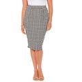 Plus Size Women's Liz&Me® Ponte Pencil Skirt by Liz&Me in Black Houndstooth (Size 1X)