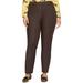 Plus Size Women's Kady Fit Double-Weave Pant by ELOQUII in Espresso Brown (Size 16)