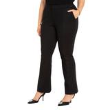 Plus Size Women's The Ultimate Suit Flare Leg Pant by ELOQUII in Black (Size 16)
