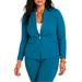 Plus Size Women's 9-To-5 Stretch Work Blazer by ELOQUII in Moroccan Blue (Size 22)