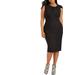 Plus Size Women's Twisted Shoulder Sheath Dress by ELOQUII in Black (Size 22)