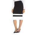 Plus Size Women's Colorblock Column Skirt by ELOQUII in Black + White (Size 16)