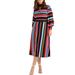 Plus Size Women's A-line Dress with Puff Sleeves by ELOQUII in Rainbow Stripe (Size 18)