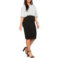 Plus Size Women's The Ultimate Stretch Suit Pencil Skirt by ELOQUII in Black (Size 26)