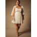Plus Size Women's Bridal by ELOQUII Tie Shoulder Dress in Off White (Size 20)
