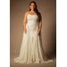 Plus Size Women's Bridal by ELOQUII Sequin Gown With Detachable Skirt in Pearl (Size 22)