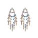 Women's Circle Gem Chandelier Earrings by ELOQUII in Multi + Gold (Size NO SIZE)