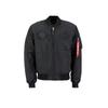 Bomberjacke ALPHA INDUSTRIES "Alpha Industries Men - Bomber Jackets MA-1 VF Vintage Fit NASA", Herren, Gr. L, schwarz (all schwarz), Obermaterial: 100% Nylon, Futter: 100% Nylon, Füllung: 100% Polyester, Jacken