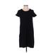 Kate Spade New York Casual Dress - Shift High Neck Short sleeves: Black Solid Dresses - Women's Size Small