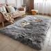 Gray Rectangle 5' x 7' Area Rug - Everly Quinn Gennine Handmade Shag Faux Sheepskin Area Rug/Faux Fur | Wayfair 378192B8592C44C4ADF11C2B14470FBA