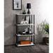 4-Tier Nypho Bookshelf, Antique White & Black Finish