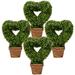 Primrue Enriquez 14.5" Faux Boxwood Topiary in Pot Plastic | 14.5 H x 12 W x 3.5 D in | Wayfair C4D9601D217D49D69DC219F37726DC2A