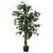 Primrue 48" Faux Fiddle Leaf Fig Tree in Pot Silk/Plastic | 48 H x 25 W x 5.9 D in | Wayfair B93F2EF60A1A48EB82EAC9511DDC7592