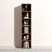 Ebern Designs Narielle 71.4"Hx11.8"W 6-Tier Narrow Bookcase Wood in Brown | 71.4 H x 11.8 W x 9.2 D in | Wayfair BFC9DB3248E84E91A3CB49D12CEA6AAD