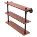 Allied Brass Pipeline Collection 22 Inch Ironwood Triple Shelf
