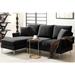 84" Convertible Sectional Sofa, Chenille L-Shaped Sofa Couch with Reversible Chaise Lounge, For Living Room, Sleeper Sofa