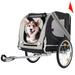 CITYLE Outdoor Heavy Duty Foldable Utility Pet Stroller Dog Carriers Bicycle Trailer Dog Stroller Pet Dog Bike Trailer Bicycle Trailer and Jogger Gray