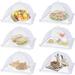 Large food cover 6 pack mesh food tent 17 x17 patio net for outdoor camping picnics parties BBQs foldable and reusable.