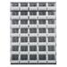 Quantum Storage QLP-4861-240-35CL Gray Louvered Panel with Plastic Bins - 48 x 61 in