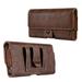 Luxmo Belt Holster for OnePlus Nord N30 5G Case - Horizontal PU Leather [2 Card Slots] Phone Carrying Case Pouch with Magnetic Closure (Fits with Cases) with LED Flashlight - Brown