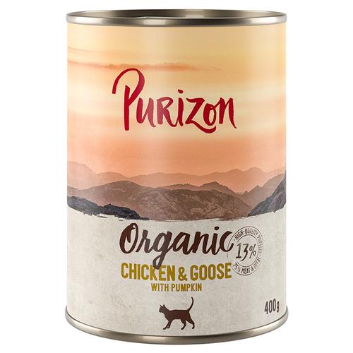 6x 400g Huhn und Gans mit Kürbis Purizon Organic Katzenfutter nass