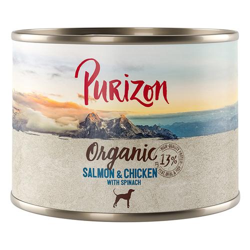 24x 200g Lachs und Huhn mit Spinat Purizon Organic Hundefutter nass