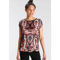 Shirtbluse TAMARIS Gr. 42, rot (rosa bordo ethno) Damen Blusen Blusenshirt Blusenshirts