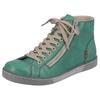 Schnürboots RIEKER, Damen, Gr. 38, grün (maigrün), Lederimitat, unifarben, sportlich, Schuhe, Schnürstiefelette, Casual-Boots mit Reißverschluss außen, Topseller