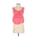 Adidas Active Tank Top: Pink Solid Activewear - Women's Size X-Small