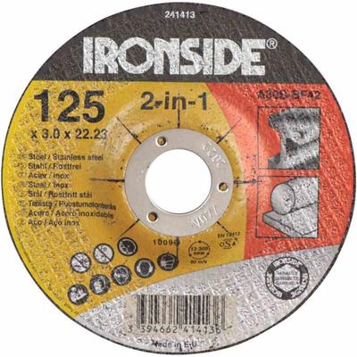 Ironside - Trennscheibe für Metall 125 x 3,0 mm gekröpft, Bohrung 22 mm Image