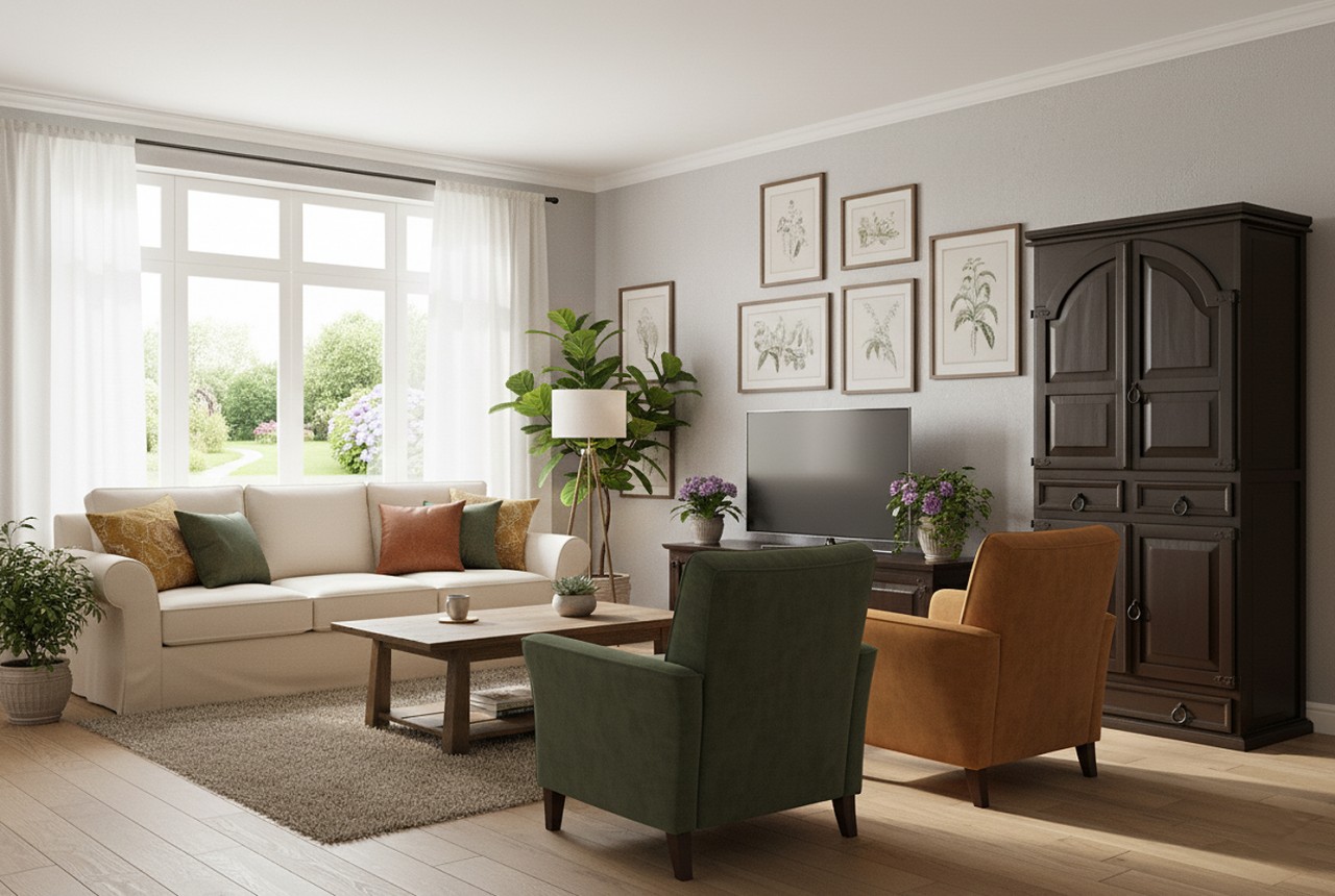 Wohnschrank - 4 Türen, 3 Schübe Image