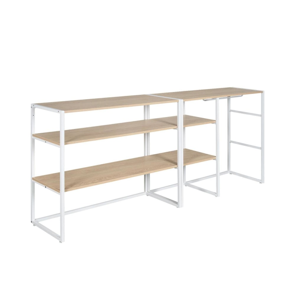 Lot de 2 portants vêtements sous combles modulables 200x85cm