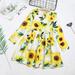 dmqupv Pocket Swing Dress Toddler Kids Girls Floral Sunlowers Long Sleeves Beach Dress Princess Clothes Dresses Size 8 Girls Dress White 4-5 Years