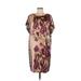 Allen B. by Allen Schwartz Casual Dress - Popover: Tan Print Dresses - New - Women's Size 8