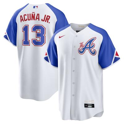 Atlanta Braves Nike Official Replica City Connect Jersey - Mens with Acuna Jr. 13 printing Image