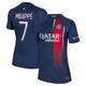 "Paris Saint-Germain Nike Home Stadium Shirt 2023-24 - Womens with Mbappé 7 printing"