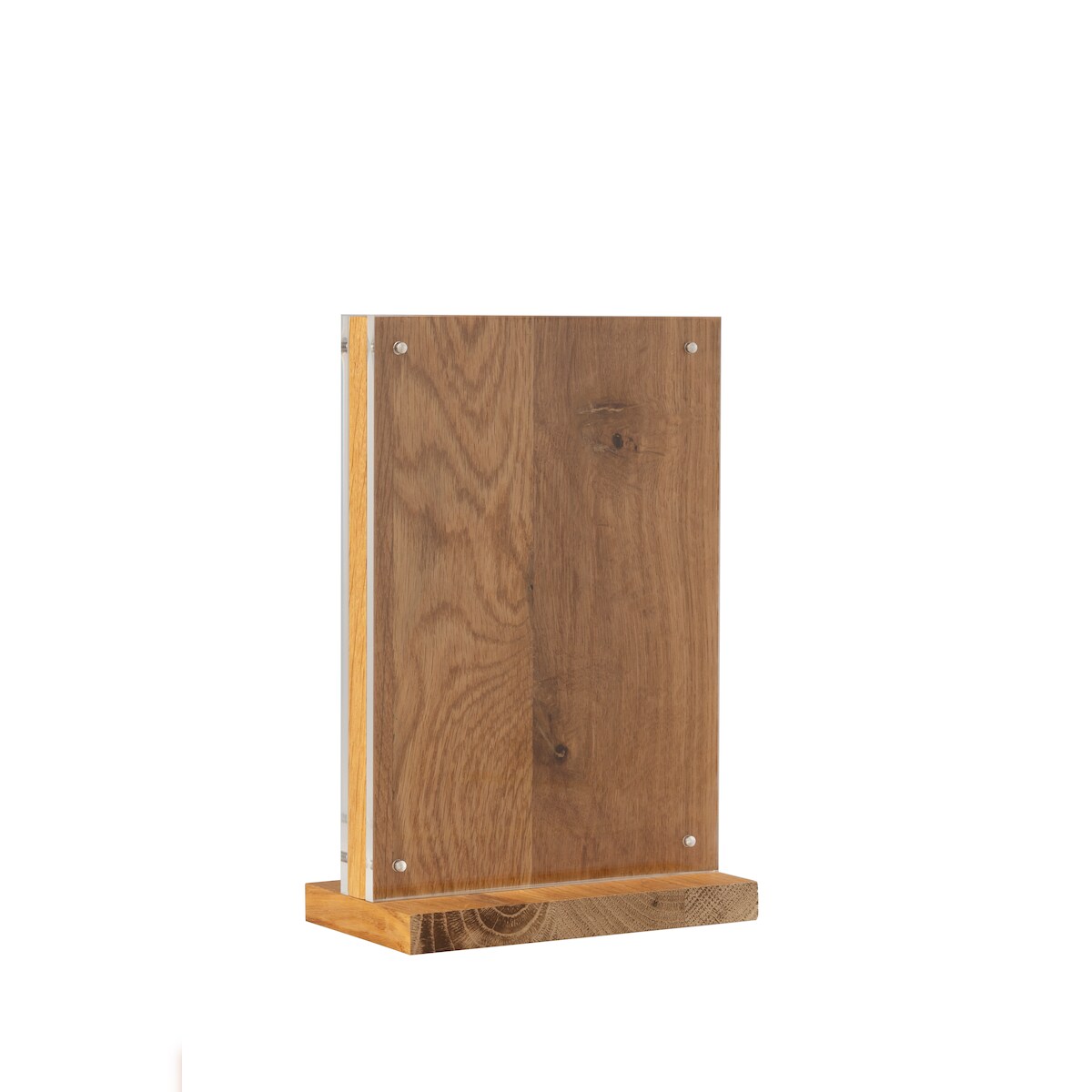 Tischaufsteller Europel T-Ständer Acryl/Holz/Magnete A5 356312 Image