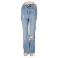 Madewell Jeans - High Rise Straight Leg Denim: Blue Bottoms - Women's Size 25 - Sandwash