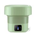 Portable Clothes Washer - 6L Portable Foldable Laundry Tub - Spin Dryer for Clothes - Foldable Power Washer - Perfect for Travel and Camping - Mini Washing Machine - Socks & Underwear (Green)