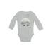 Carter's Long Sleeve Onesie: Gray Bottoms - Size 6-9 Month