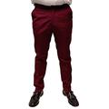 Relco Mens Sta-Press Mod Trousers Burgundy 32