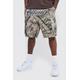 Mens Brown Plus Fixed Relaxed Camo Cargo Short, Brown