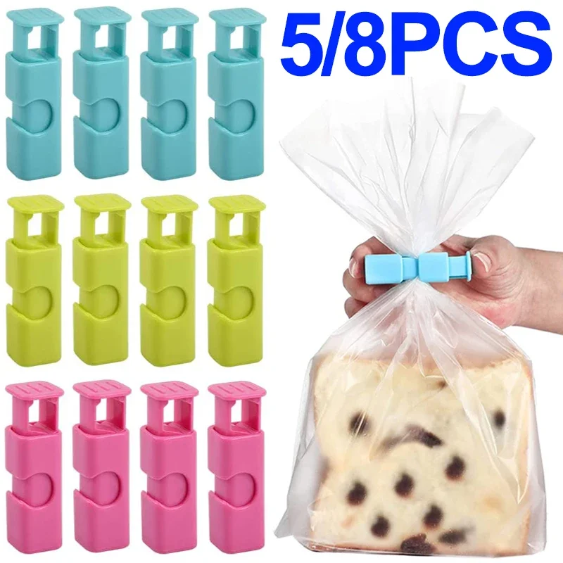Clip de sac de scellage des aliments, outils de stockage des aliments frais réutilisables, pince de scellage en plastique, sac de scellage de pain de collation, Clips de stockage de cuisine à domicile