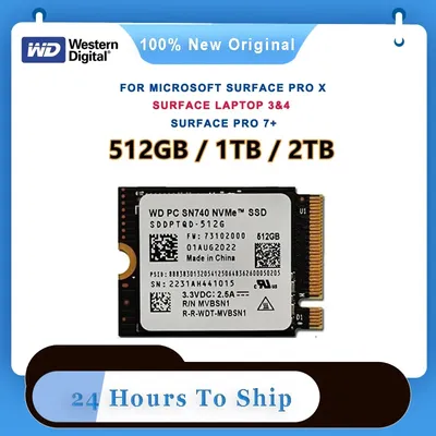 Western Digital-WD SN740 2 To 1 To 512 Go M.2 SSD 2230 NVMe PCIe Isabel 4x4 SSD pour Microsoft