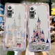 Coque de téléphone en silicone Disney Pink Castle coque pour Redmi Note 12 11 10C 12C 9T 10 Pro 9S