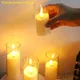 Balançoire de bougie de simulation acrylique électronique lumière LED sans flamme lampe de mariage