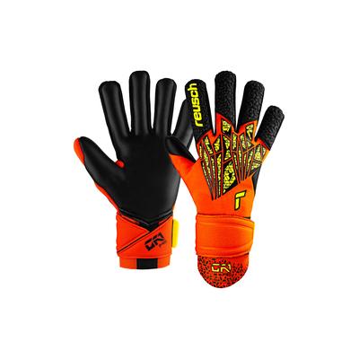 Torwarthandschuhe REUSCH "Reusch GK1 Pro" Gr. 10, orange (orange, gelb) Damen Handschuhe Sporthandschuhe