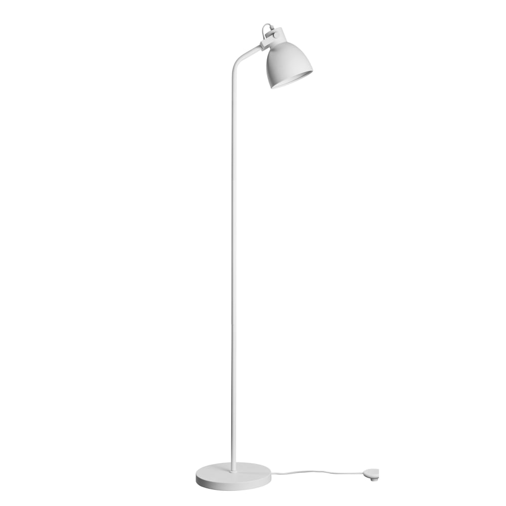 Lampadaire en métal blanc mat