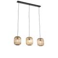 Suspension en rotin beige